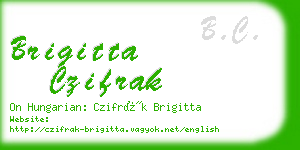 brigitta czifrak business card